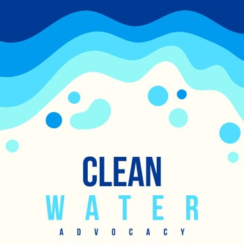 Clean Water Advocacy Poster vector