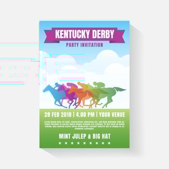 Horse Racing Party Invitation Template vector