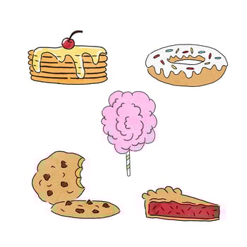 Cute Sweet Dessert Collection vector