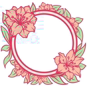 Azalea Flowers Frame vector