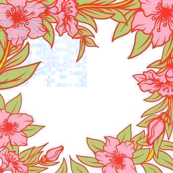Azalea Flowers Frame vector