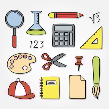 Hand Drawn School Elements vector