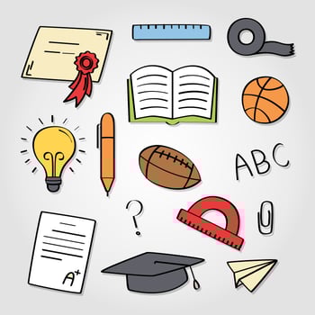 Hand Drawn School Elements vector