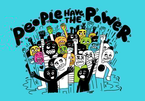 people power illustration vector