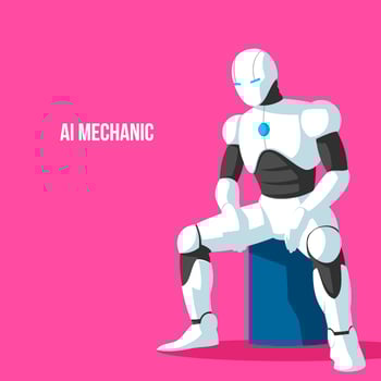 The Sitting Ai Mechanic Vector