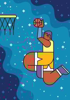 Slam Dunk Basketball vector