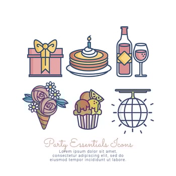 Vector Party Essentials Icons