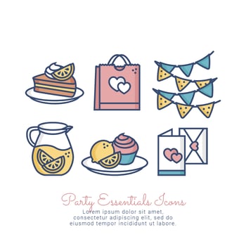 Vector Party Essentials Icons
