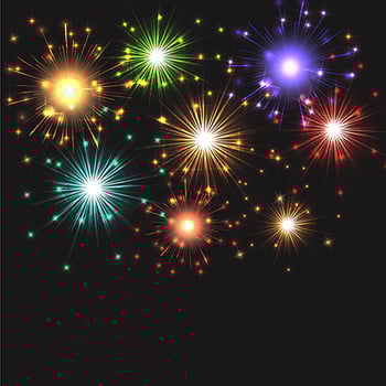 Fireworks exploding vector