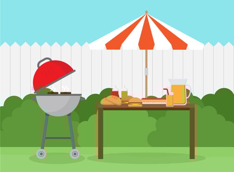 Backyard Barbecue vector