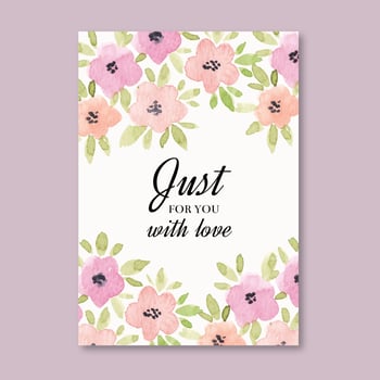 Watercolor Save The Date Card vector