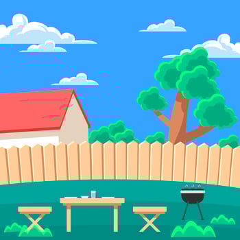 Backyard Barbecue Vector