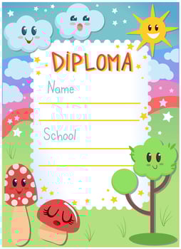 Kindergarden Diploma Vectors