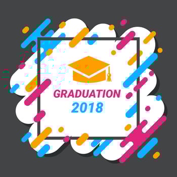 Graduation Card Template Vector