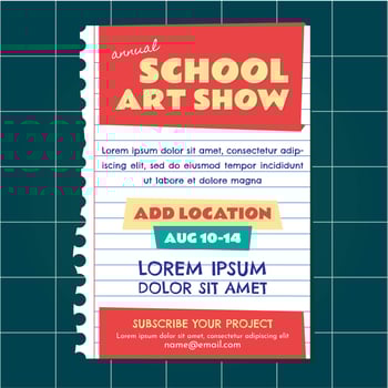 School Art Show Invitation vector