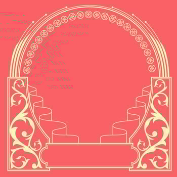 Ornamental Art Nouveau Frame Vector