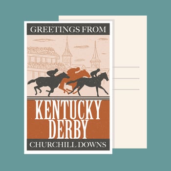 Kentucky Derby Postcard vector