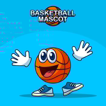 Smiling Basketball Mascot Vector