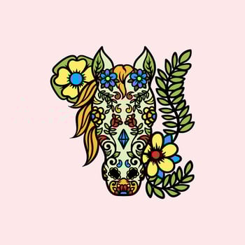 Day of The Dead Horse vector