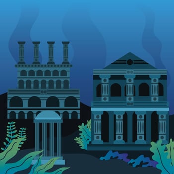 The Lost City Atlantis Clip Art vector