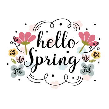 Hello Spring Vector Background