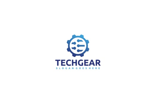 Technology Gear Logo vector