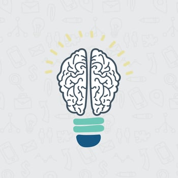 Brain As Bulb vector