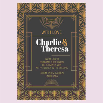 Art Deco Wedding vector