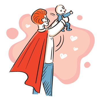 Superhero Dad vector