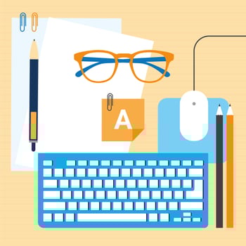 Vector Designer's Desktop Illustration