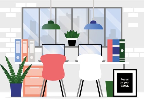 Vector Designers Room Illustration