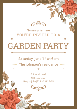 Garden Party Invitation vector