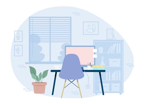 Vector Designer's Room Illustration