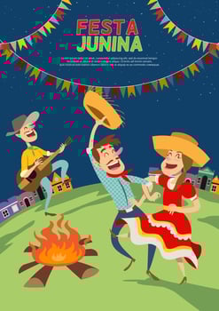 Festa Junina Brazil June Festival vector