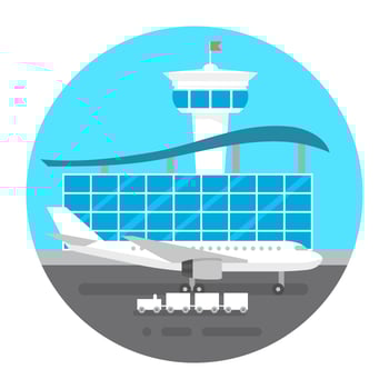 Flat Style Airport vector