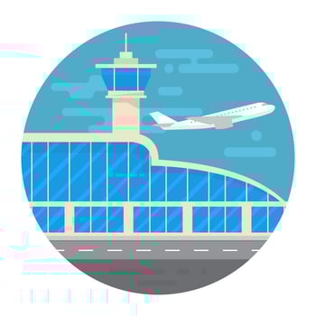 Flat Style Airport vector