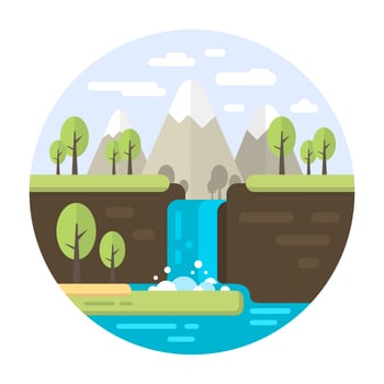 Flat Nature Landscape vector