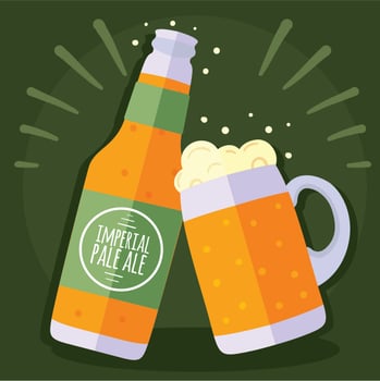 Flat Imperial Pale Ale vector