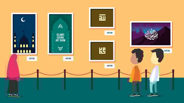 Islamic School Art Show Vector