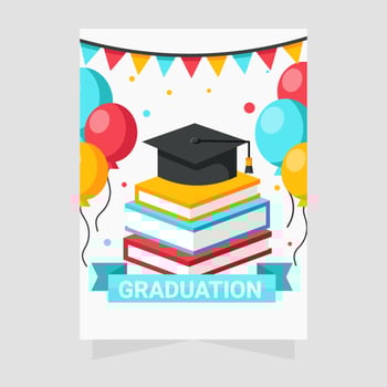 Graduation Greeting Cards Vector