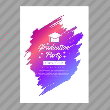 Graduation Card Vector Template