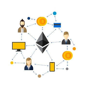 Ethereum Network Vector