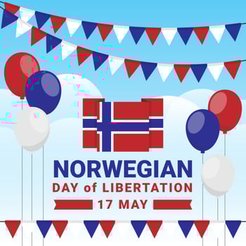 Norway Independence Day Patriotic Design vector