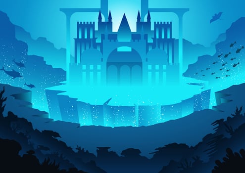 City Of Atlantis Landscape vector