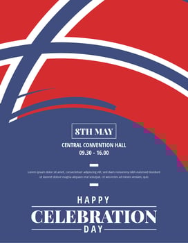 Norwegian Day of Liberation Poster vector