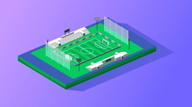 Isometric Football Stadium Vector
