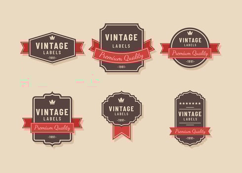 Vintage Label Brown Vector