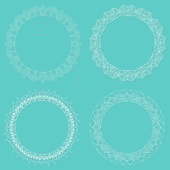 Lace style borders vector
