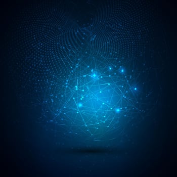 Abstract global tech background vector