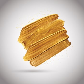 Gold paint strokes  vector